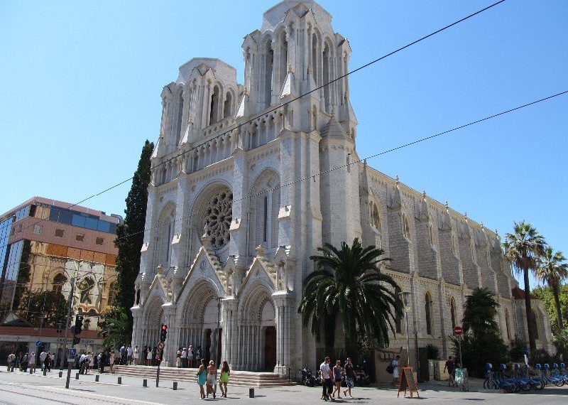 Notre Dame, Nice. Drapene og halshuggingen skal ha blitt begått i denne kirken i dag.