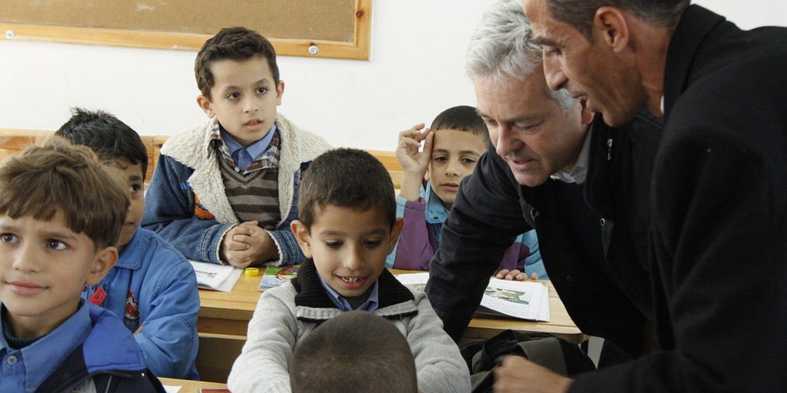 Skolebarn på Gazastripen. Foto: DFID - https://www.flickr.com/people/14214150@N02.