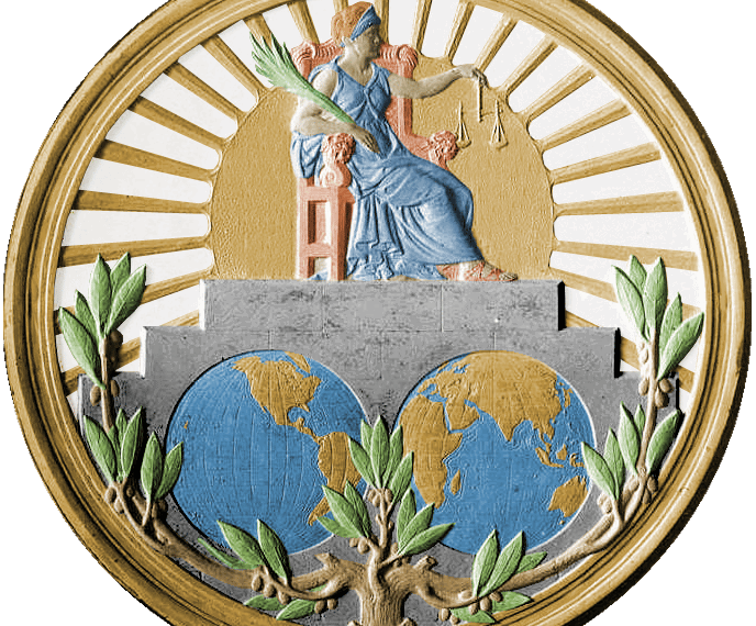 Seal of the International Court of Justice (Wikimedia).