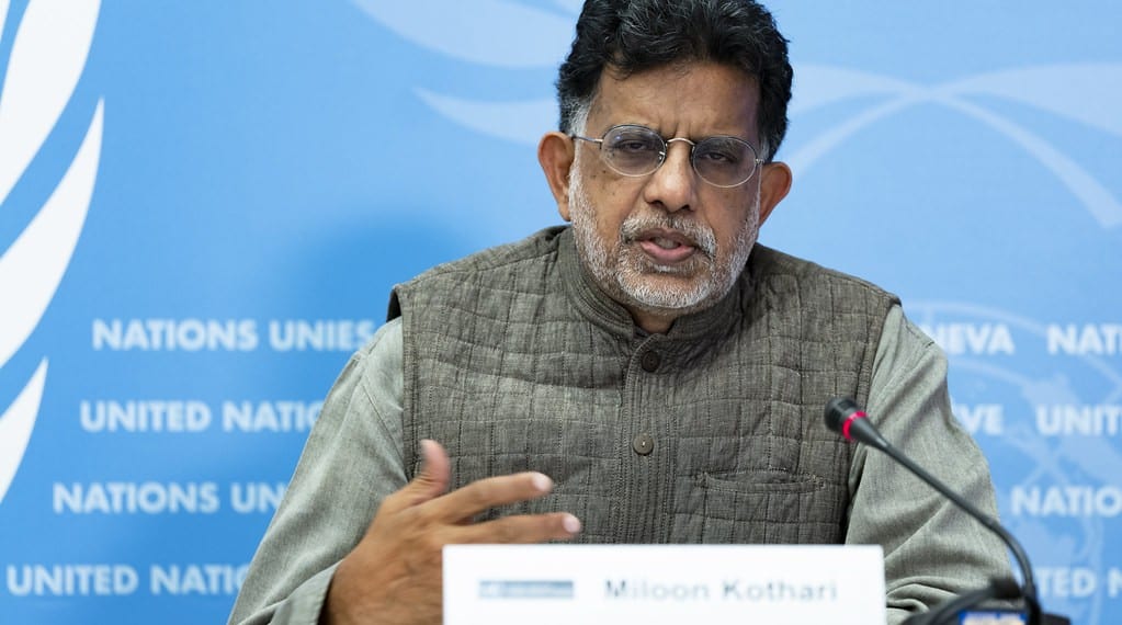 Miloon Kothari, leder av FN-kommisjon nedsatt for å fordømme Israel. Foto: UN Geneva - https://www.flickr.com/photos/unisgeneva/52144914017 (Creative Commons License 2.0).