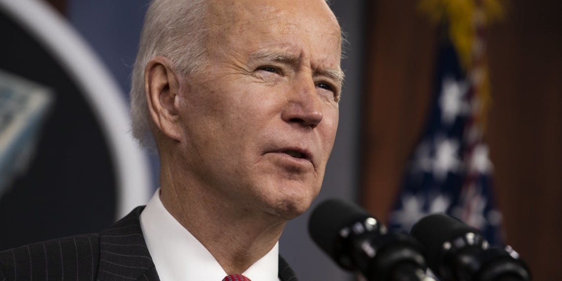 President Joe Biden delivers remarks to Department of Defense personnel, with Vice President Kamala Harris and Secretary of Defense Lloyd J. Austin III, the Pentagon, Washington, D.C., Feb. 10, 2021. (DoD photo by Lisa Ferdinando)