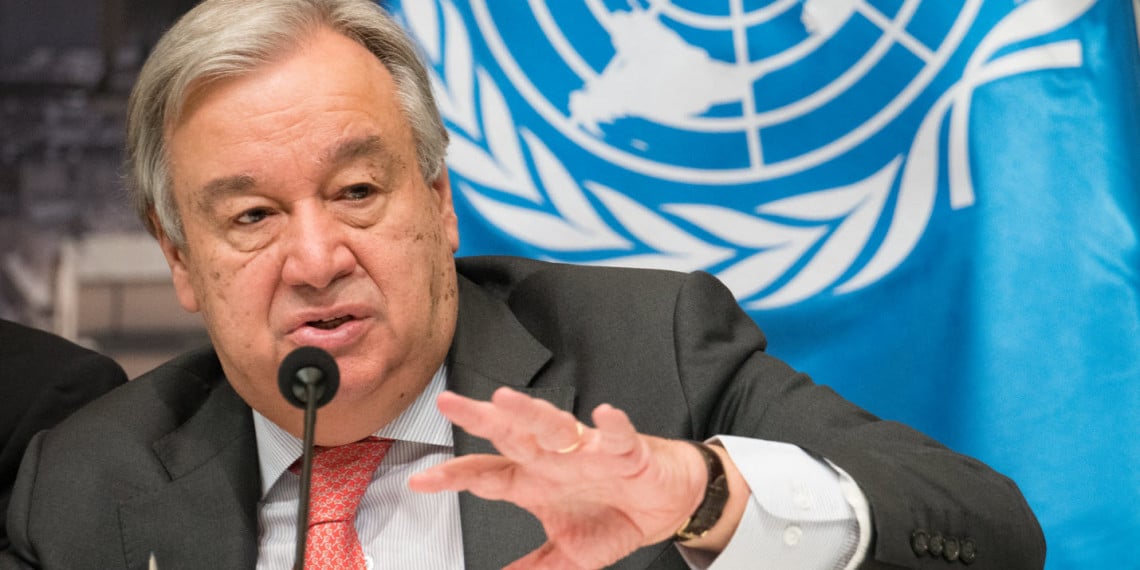 Antonio Guterres på klimakonferansen i 2019 Foto: UNclimatechange. CC BY-NC-SA 2.0 DEED